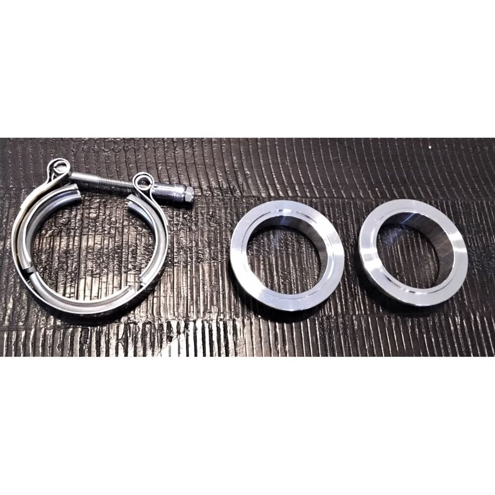 PREMIUM 2" Stainless Steel V-Band Clamp Kit With Mated Flanges